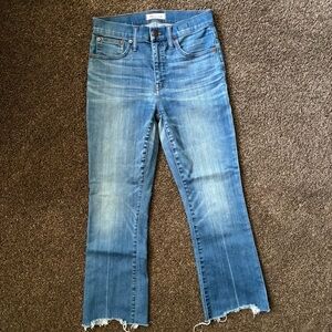 Madewell Cali Demi-Boot Jeans: Destructed-Hem Edition, Size 26